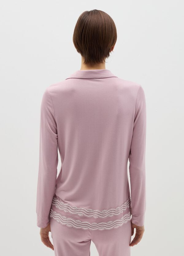 Ovs Top Pigiama In Modal Con Dettagli A Contrasto