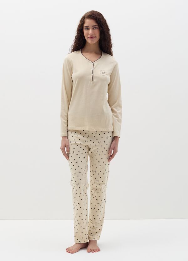 Ovs Top Pigiama Scollo Serafino Stampa "Belle Âme"