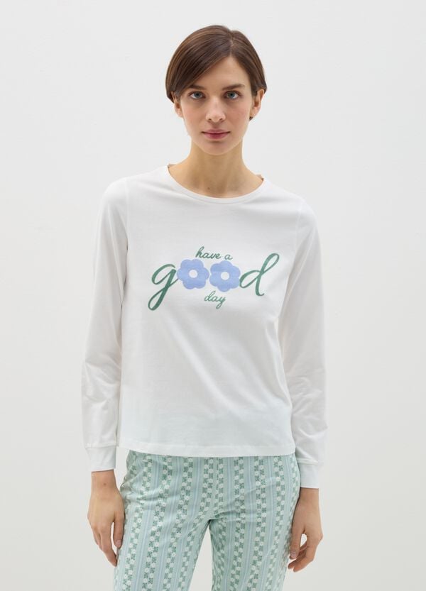 Ovs Top Pigiama Stampa "Have A Good Day"