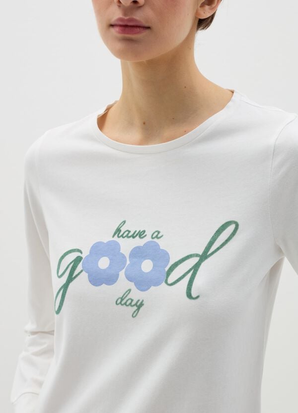 Ovs Top Pigiama Stampa "Have A Good Day"