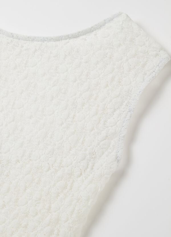 Ovs Top Smanicato Effetto Pizzo