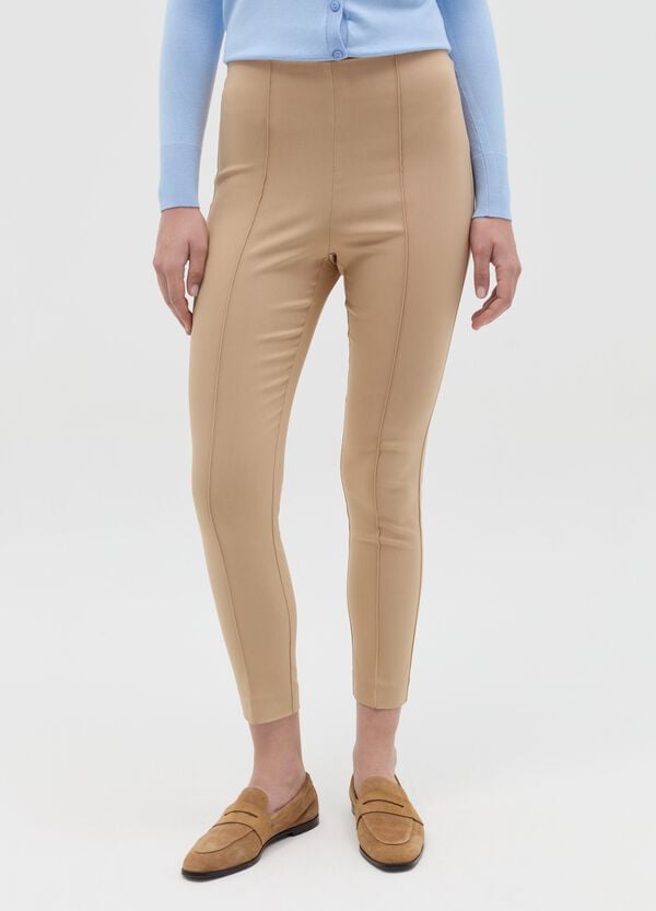 Ovs Treggings Cropped Con Cuciture In Rilievo