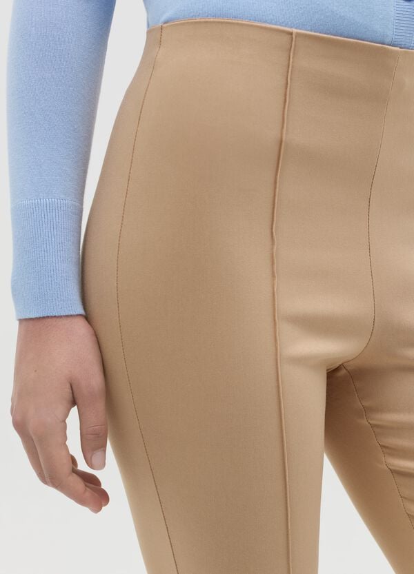 Ovs Treggings Cropped Con Cuciture In Rilievo