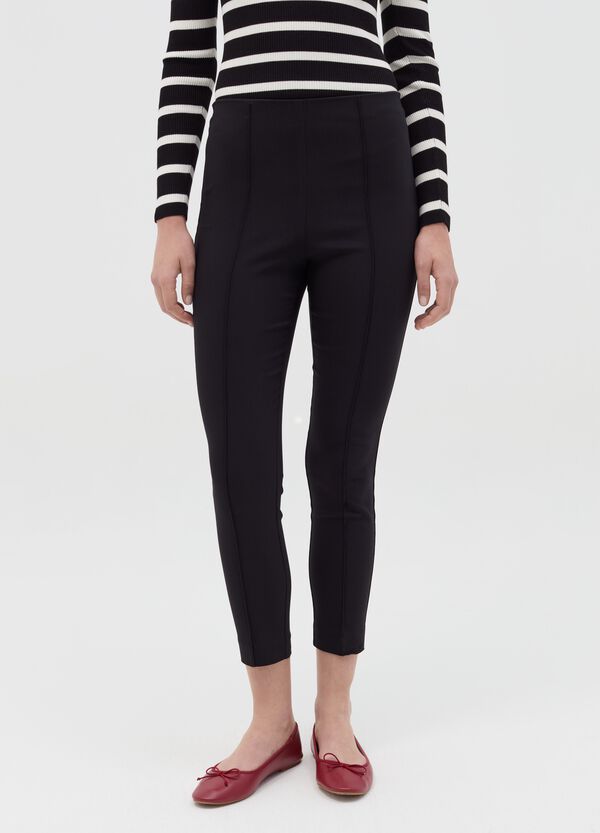 Ovs Treggings Cropped Con Cuciture In Rilievo