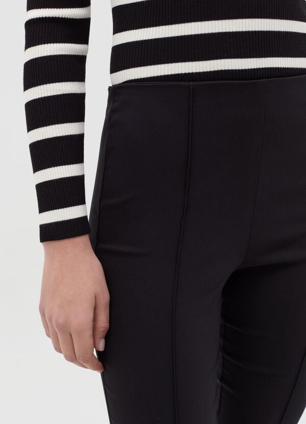 Ovs Treggings Cropped Con Cuciture In Rilievo