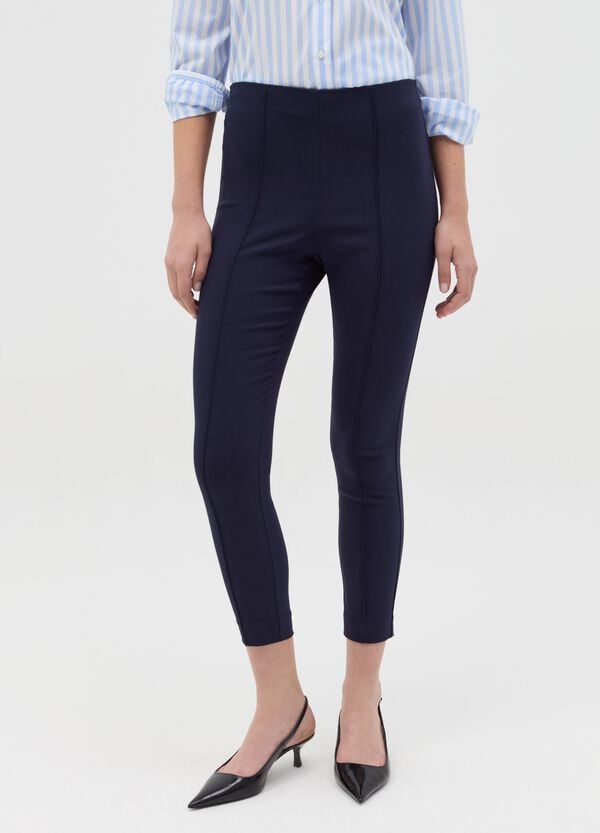 Ovs Treggings Cropped Con Cuciture In Rilievo