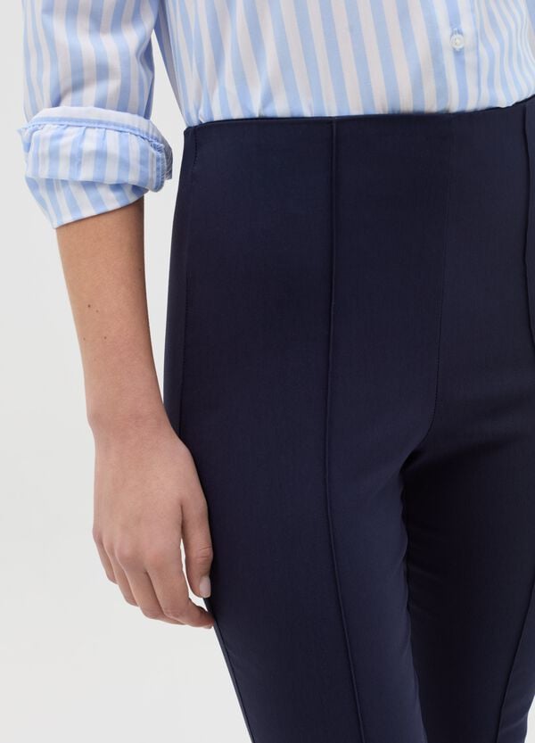 Ovs Treggings Cropped Con Cuciture In Rilievo