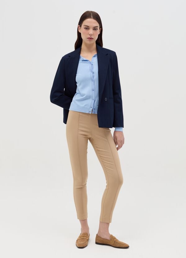 Ovs Treggings cropped con cuciture in rilievo