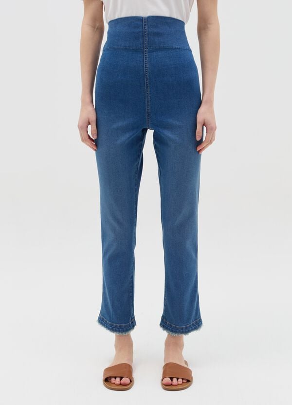 Ovs Treggings Cropped Premaman In Denim