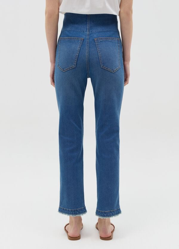 Ovs Treggings Cropped Premaman In Denim