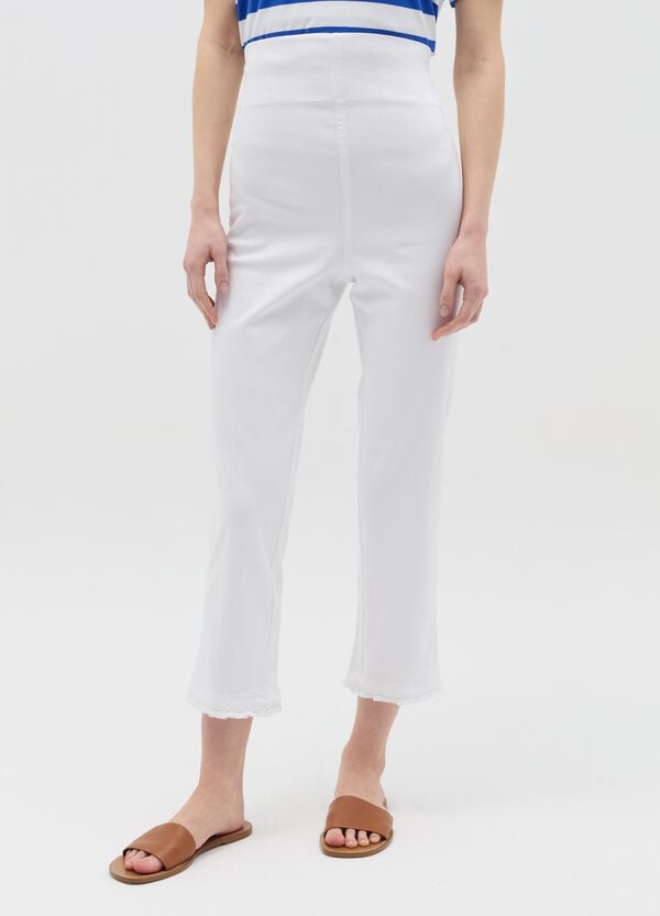 Ovs Treggings Cropped Premaman In Denim