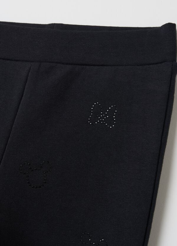 Ovs Treggings Flare Fit Con Minnie Di Strass