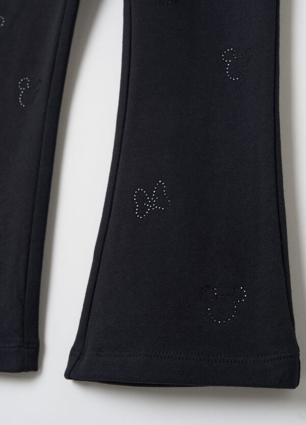 Ovs Treggings Flare Fit Con Minnie Di Strass