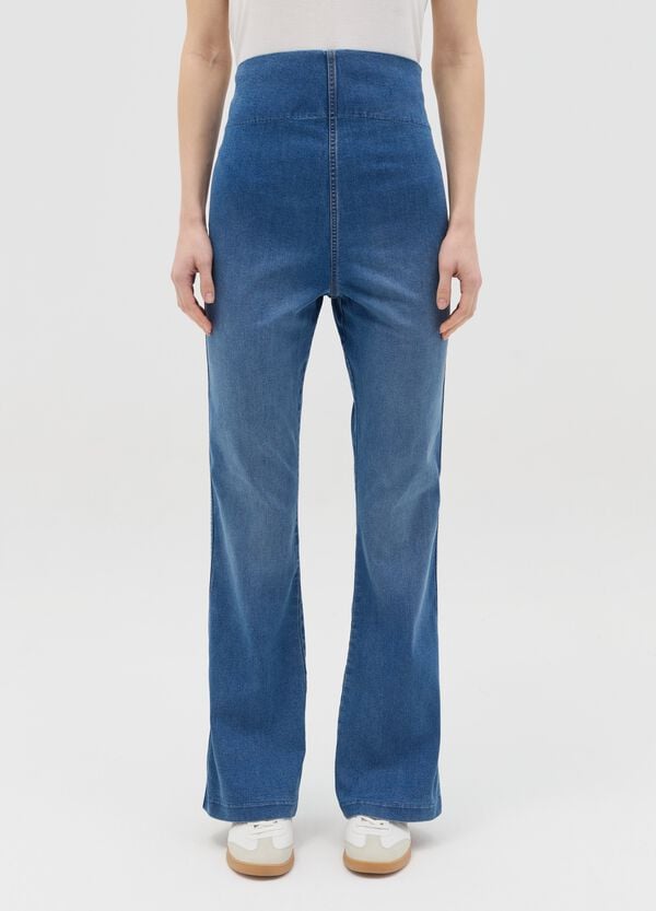 Ovs Treggings Flare Fit Premaman In Denim