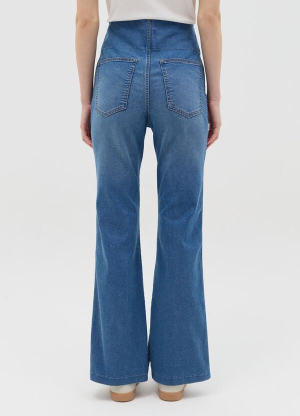 Ovs Treggings Flare Fit Premaman In Denim