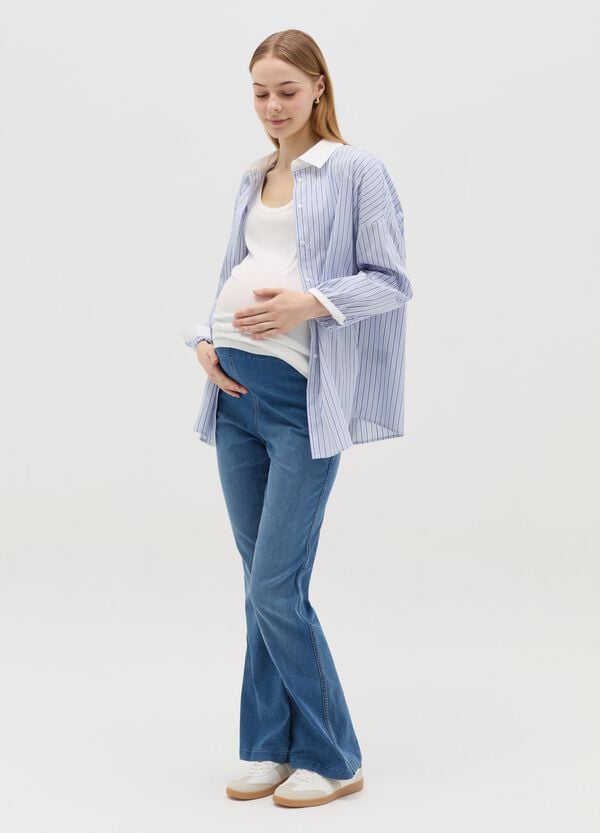 Ovs Treggings flare fit premaman in denim