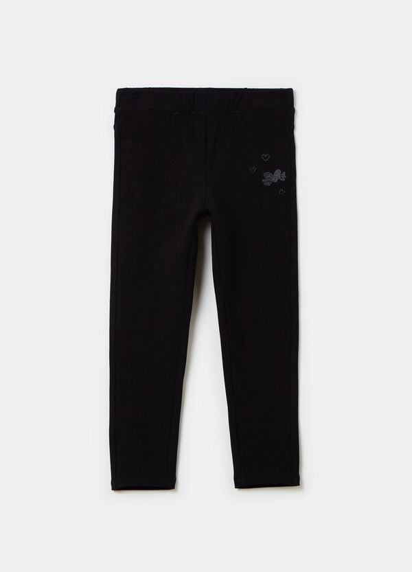 Ovs Treggings in cotone stretch con ricamo