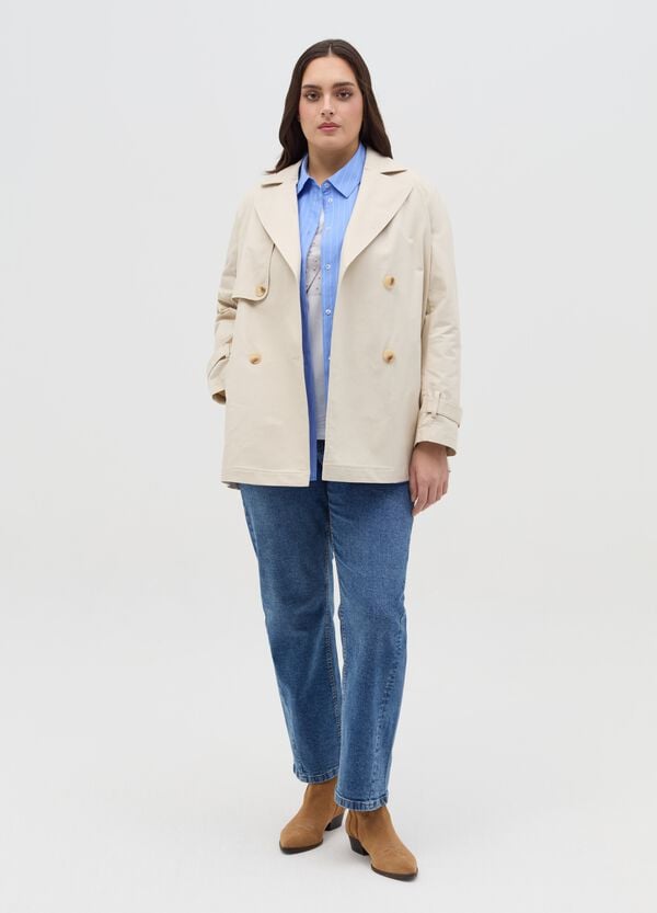 Ovs Trench Corto Doppiopetto Con Cintura Curvy