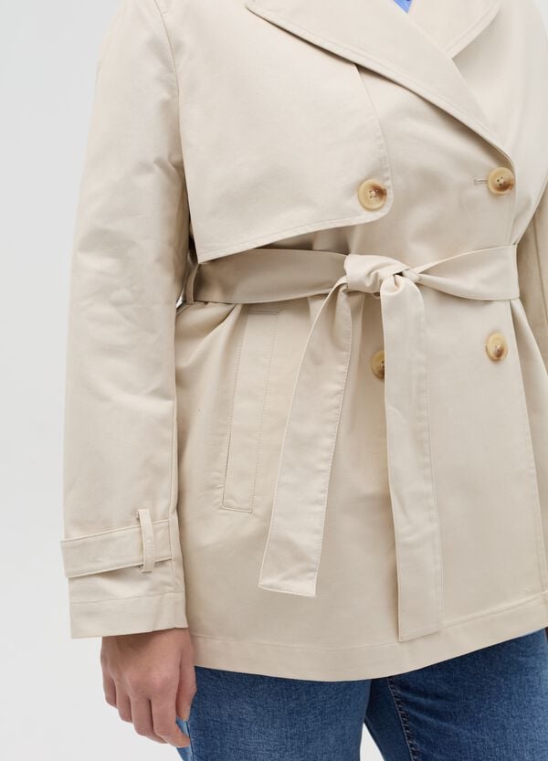 Ovs Trench Corto Doppiopetto Con Cintura Curvy