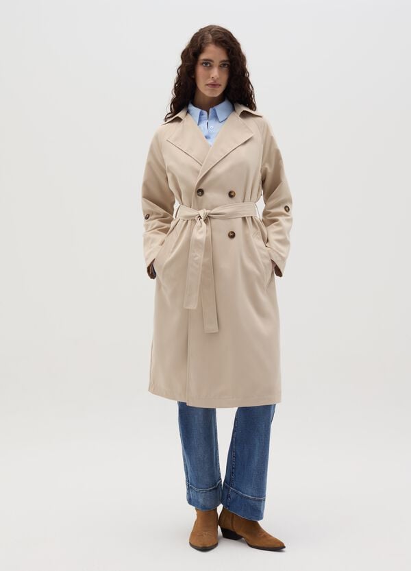 Ovs Trench Doppiopetto Con Bottoni E Cintura