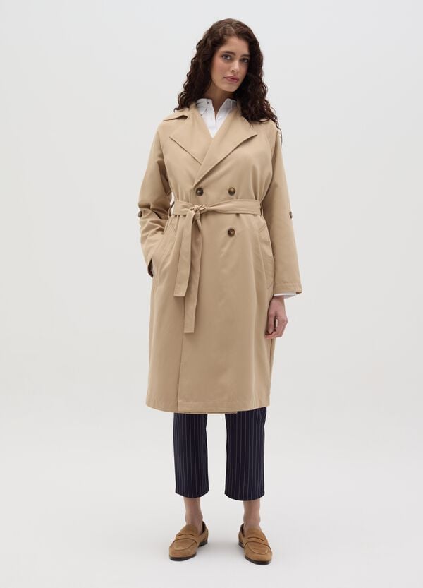 Ovs Trench Doppiopetto Con Bottoni E Cintura