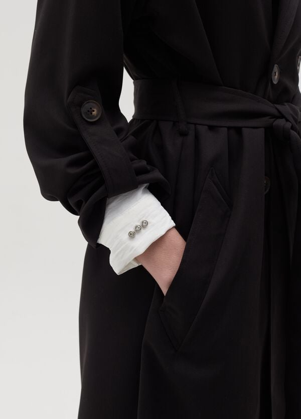 Ovs Trench Doppiopetto Con Bottoni E Cintura