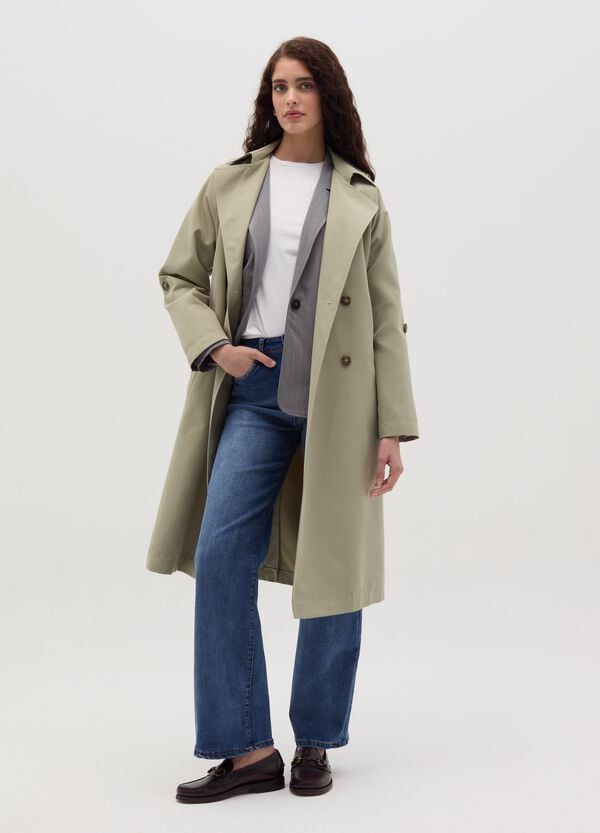 Ovs Trench doppiopetto con bottoni e cintura