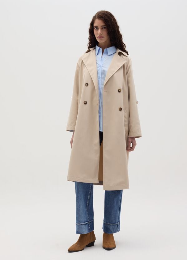 Ovs Trench doppiopetto con bottoni e cintura