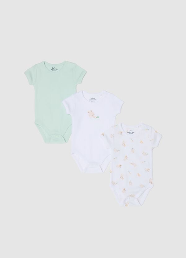 Ovs Tripack body a maniche corte in cotone bio