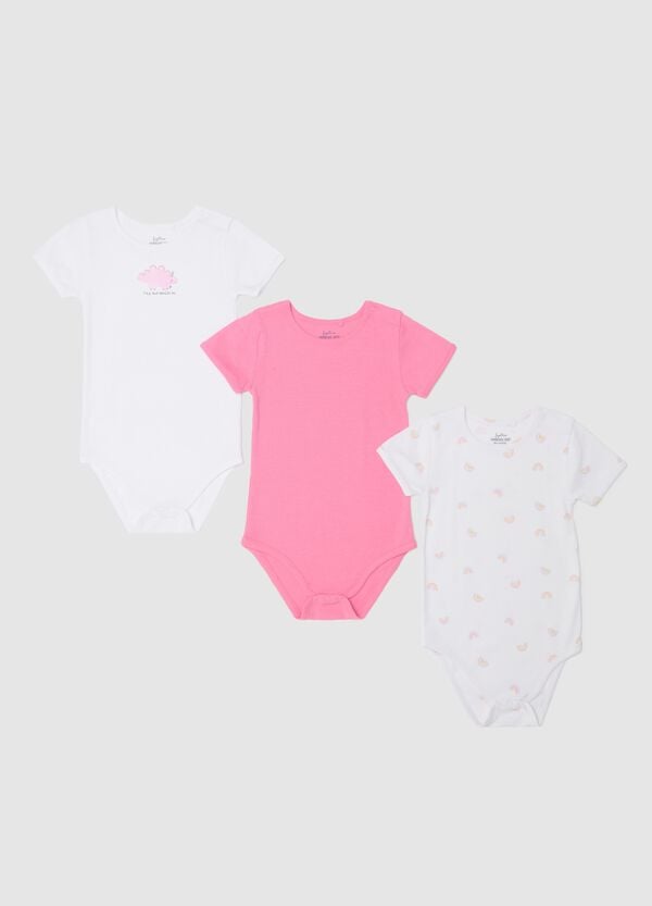 Ovs Tripack body a maniche corte in cotone bio