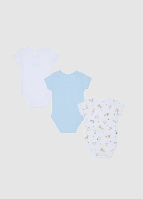Ovs Tripack Body A Maniche Corte In Cotone Bio