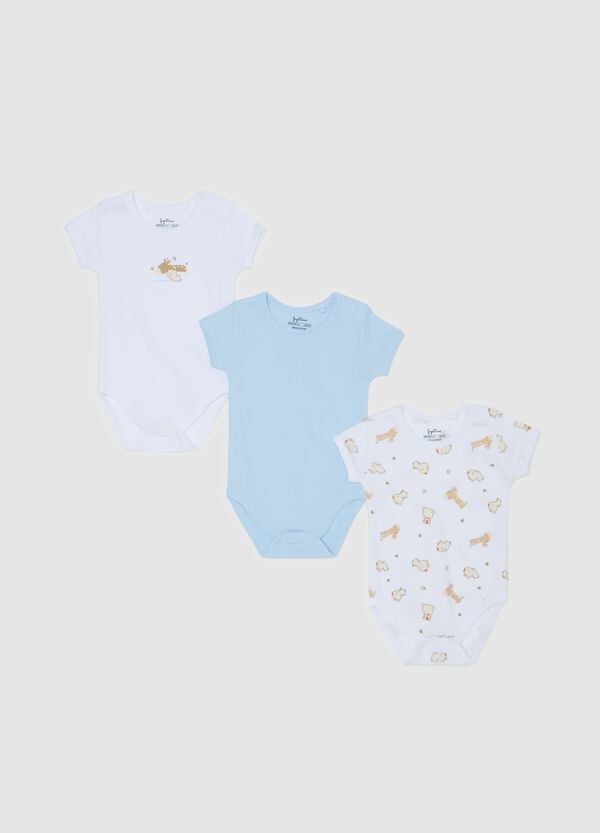 Ovs Tripack body a maniche corte in cotone bio