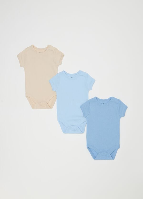 Ovs Tripack body a maniche corte in cotone bio