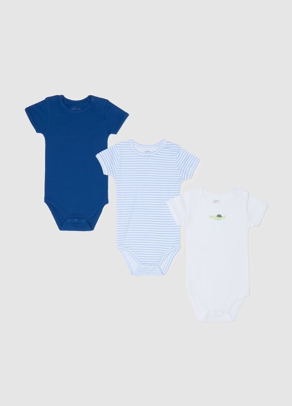 Ovs Tripack body a maniche corte in cotone bio