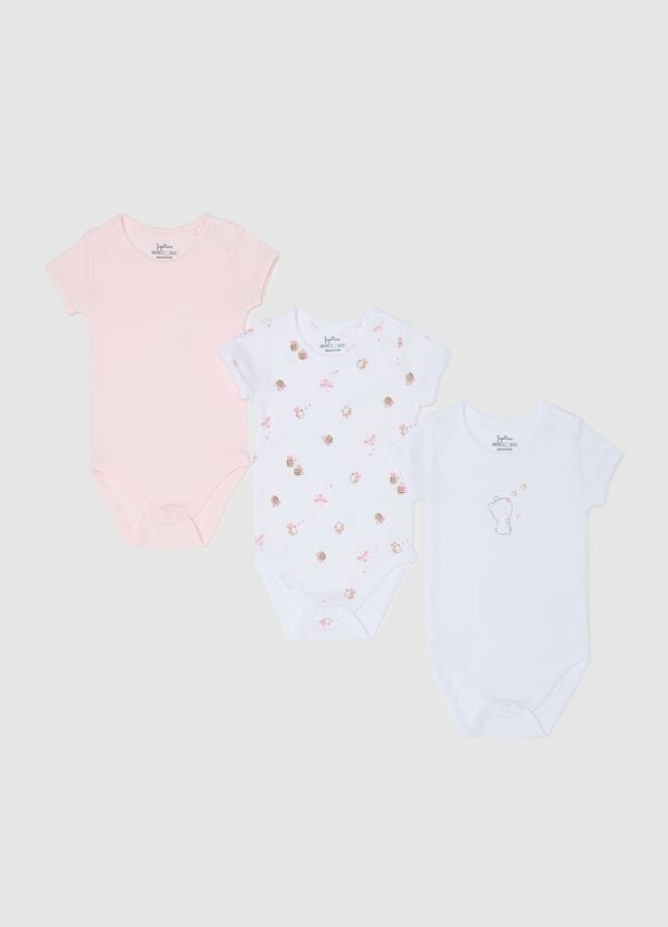 Ovs Tripack body a maniche corte in cotone bio