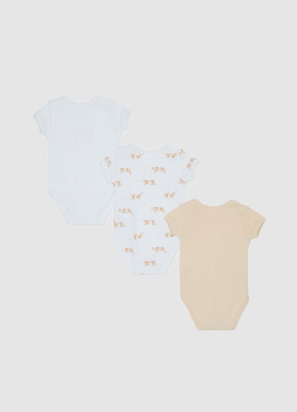 Ovs Tripack Body In Cotone Bio Con Stampa