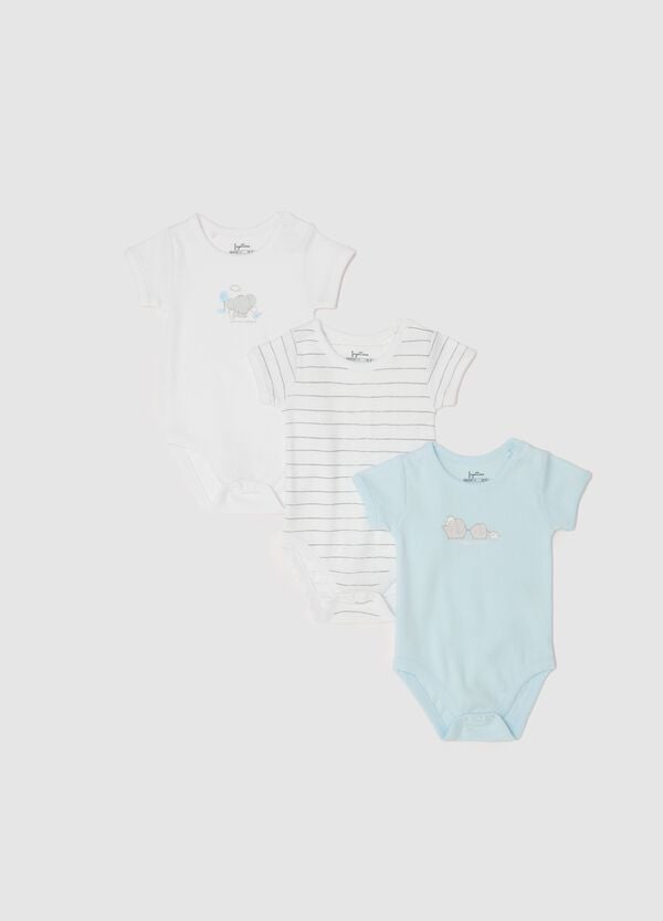 Ovs Tripack body in cotone bio con stampa