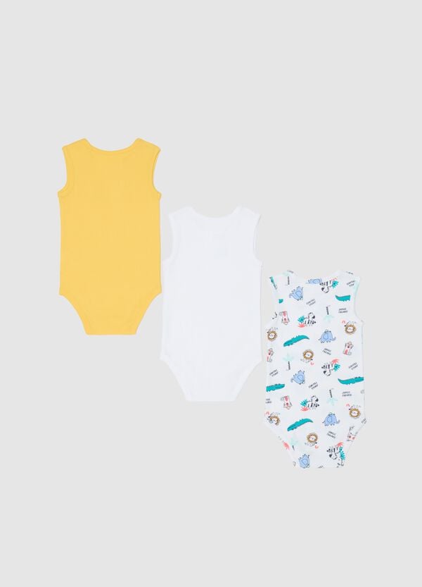 Ovs Tripack Body In Cotone Bio Con Stampa