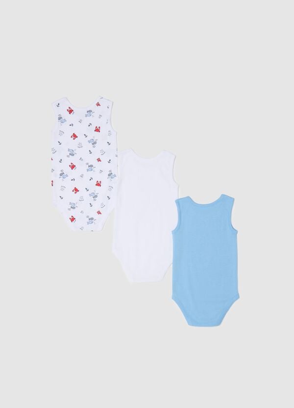 Ovs Tripack Body In Cotone Bio Con Stampa