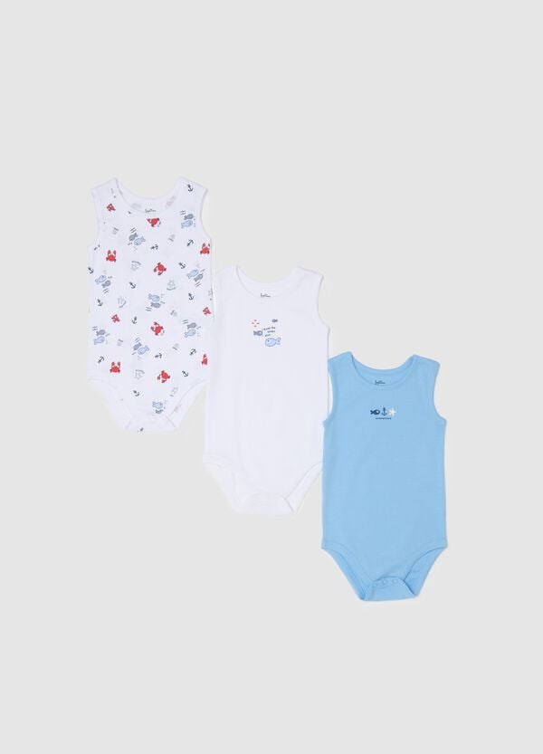 Ovs Tripack body in cotone bio con stampa