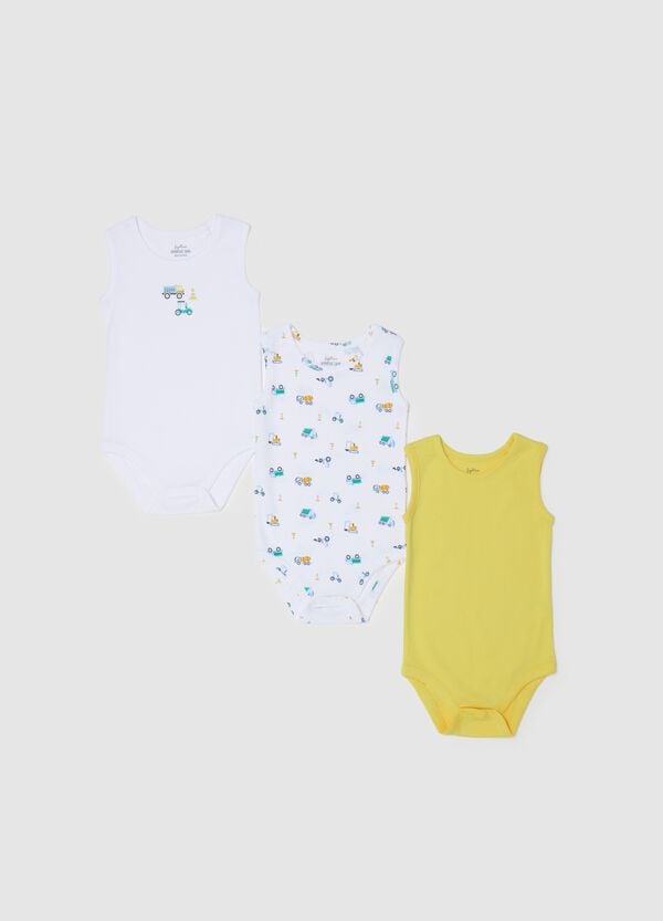 Ovs Tripack body in cotone bio con stampa