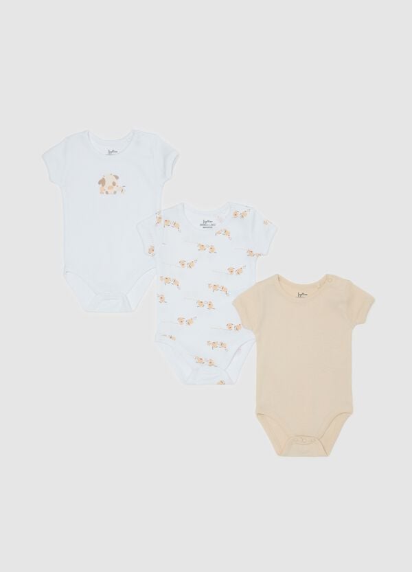 Ovs Tripack body in cotone bio con stampa