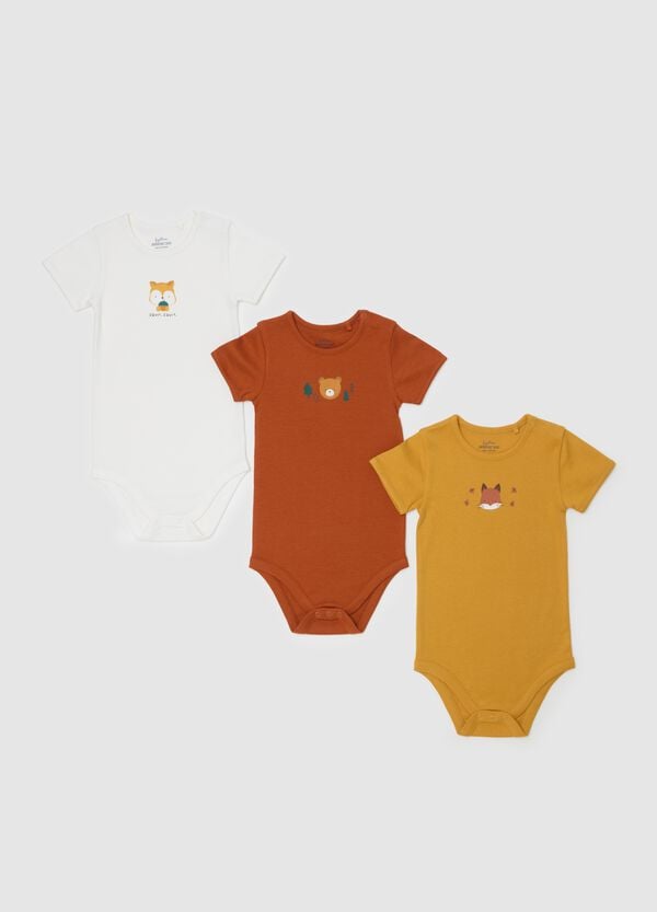 Ovs Tripack body in cotone bio stampa animaletti
