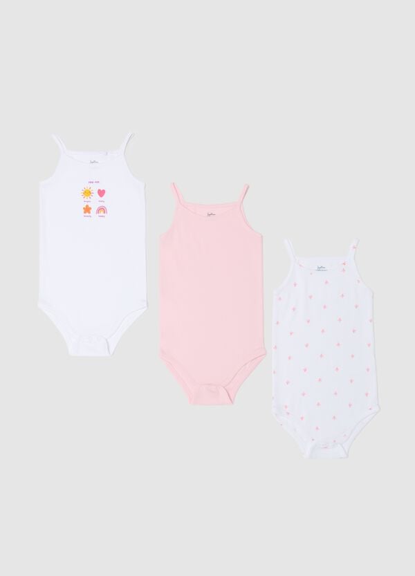 Ovs Tripack body senza maniche in cotone