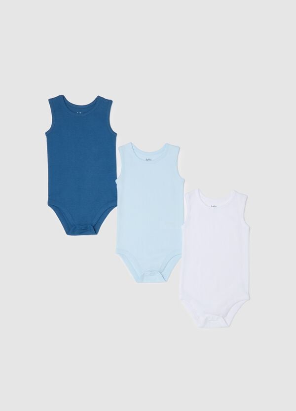 Ovs Tripack body smanicati in cotone bio