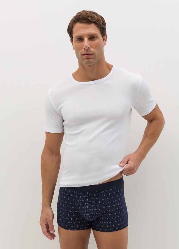 Ovs Tripack boxer in cotone bio con righe e stampa