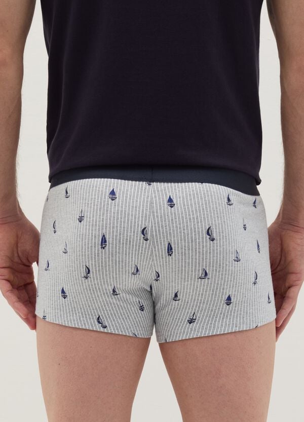 Ovs Tripack Boxer In Cotone Stretch Con Stampa