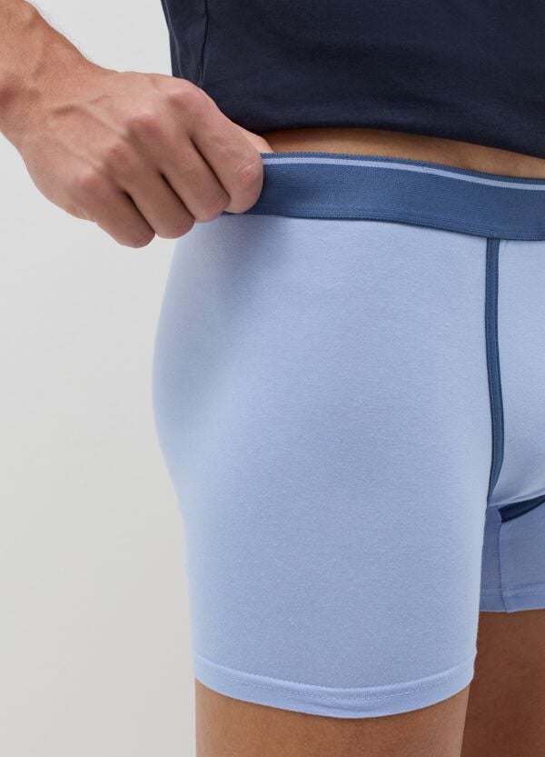 Ovs Tripack Boxer Midi In Cotone Stretch