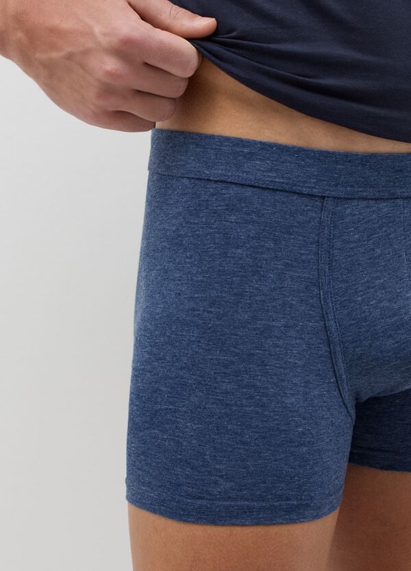 Ovs Tripack Boxer Midi In Cotone Stretch