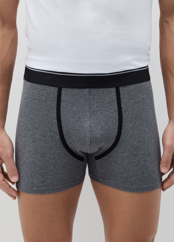 Ovs Tripack Boxer Midi In Cotone Stretch
